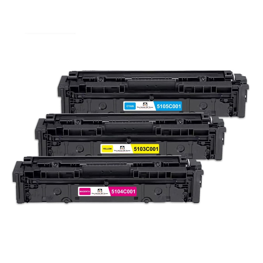 Compatible Toner Cartridge Replacement For CANON 5103C001, 5104C001, 5105C001 (067H) Yellow, Cyan, Magenta (2.35K YLD) 3-Pack Compatible Toner Cartridge Replacement For CANON 5103C001, 5104C001, 5105C001 (067H) Yellow, Cyan, Magenta (2.35K YLD) 3-Pack