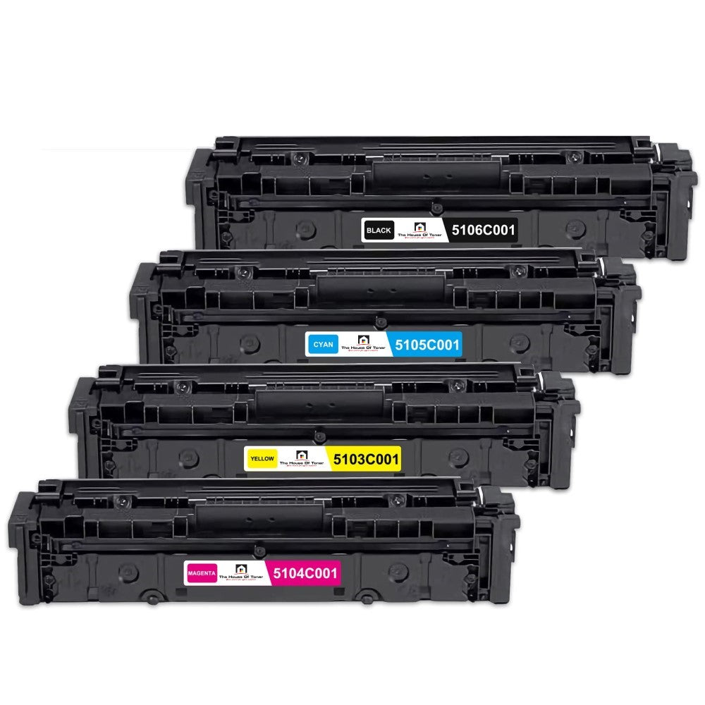 Compatible Toner Cartridge Replacement For CANON 5103C001, 5104C001, 5105C001, 5106C001 (067H) Yellow, Cyan, Magenta, Black (Black-3.13K YLD, Color-2.35K YLD) 4-Pack Compatible Toner Cartridge Replacement For CANON 5103C001, 5104C001, 5105C001, 5106C001 (067H) Yellow, Cyan, Magenta, Black (Black-3.13K YLD, Color-2.35K YLD) 4-Pack
