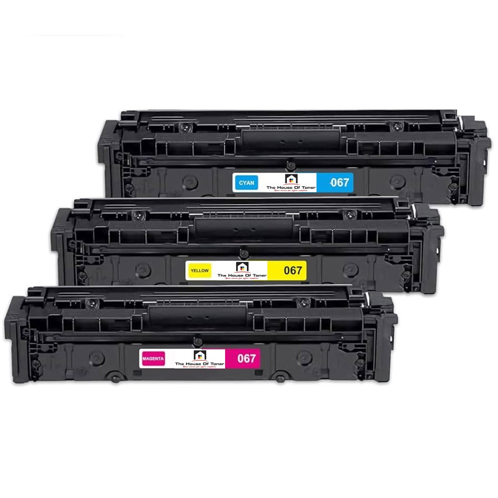 Compatible Toner Cartridge Replacement For CANON 5099C001, 5100C001, 5101C001 (067) Yellow, Cyan, Magenta (1.25K YLD) 3-Pack Compatible Toner Cartridge Replacement For CANON 5099C001, 5100C001, 5101C001 (067) Yellow, Cyan, Magenta (1.25K YLD) 3-Pack
