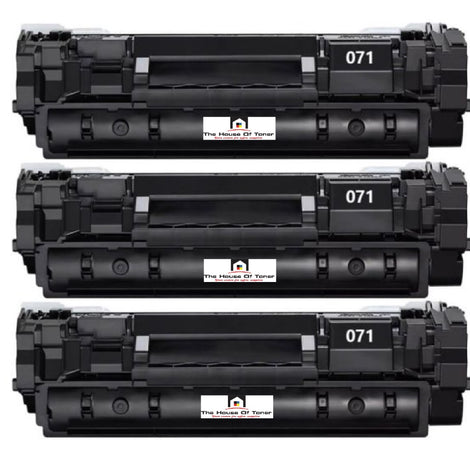 Compatible Toner Cartridge Replacement For CANON 645C001 (071) Black (1.2K YLD) 3-Pack