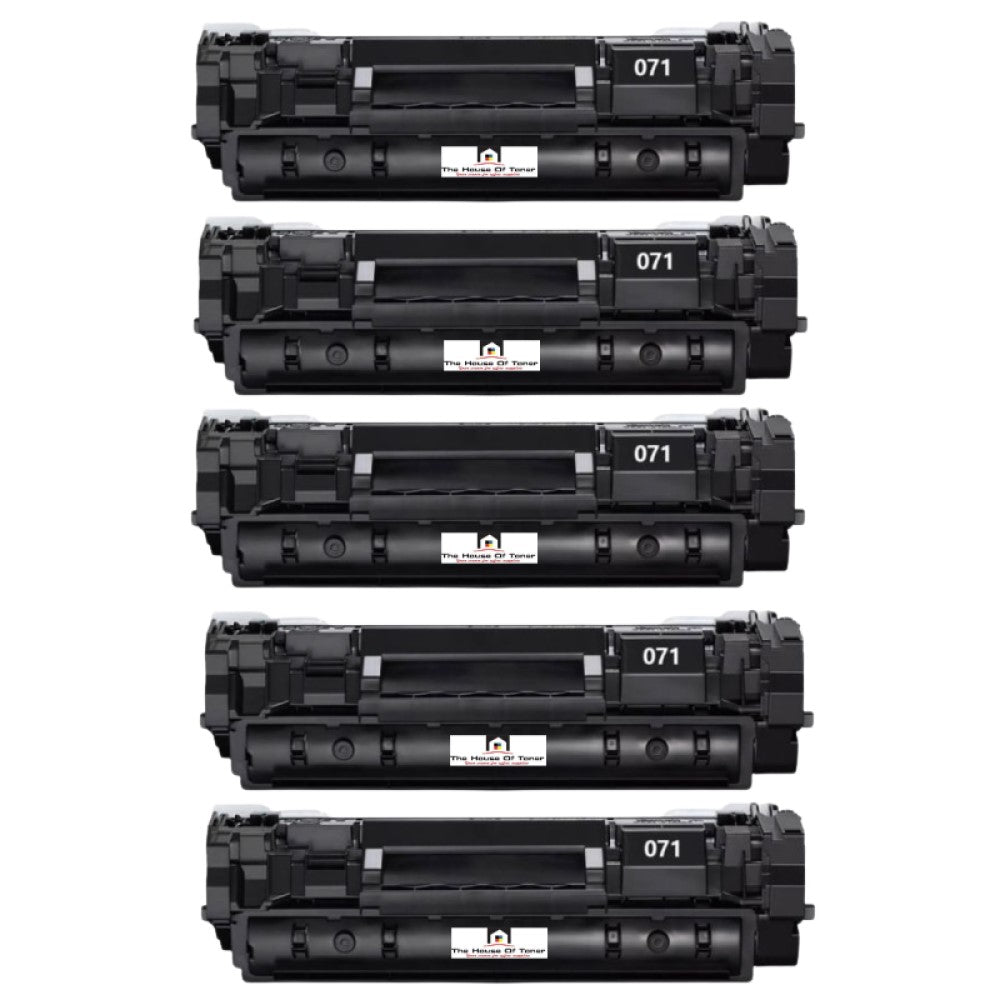 Compatible Toner Cartridge Replacement For CANON 645C001 (071) Black (1.2K YLD) 5-Pack