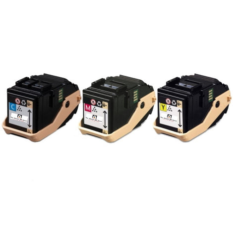 Compatible Toner Cartridge Replacement for XEROX 1) 106R02599, 1) 106R02600, 1) 106R02601 (Cyan, Yellow, Magenta) 4.5K YLD (3-Pack)
