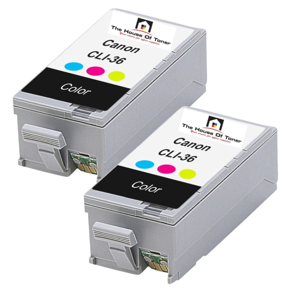Compatible Ink Cartridge Replacement for CANON 1511B002AA (CLI-36) Tri-Color (250 YLD) 2-Pack Compatible Ink Cartridge Replacement for CANON 1511B002AA (CLI-36) Tri-Color (250 YLD) 2-Pack