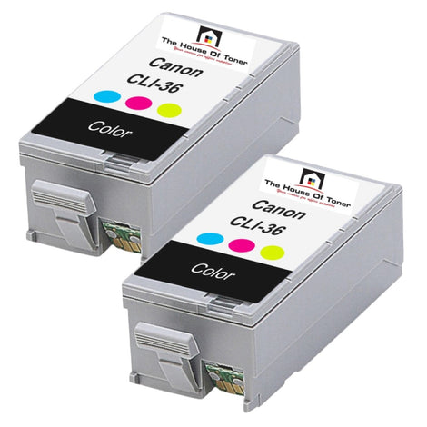 Compatible Ink Cartridge Replacement for CANON 1511B002AA (CLI-36) Tri-Color (250 YLD) 2-Pack