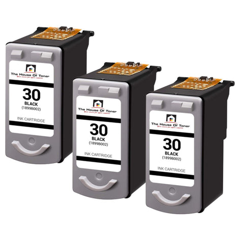 Compatible Toner Cartridge Replacement for CANON 1899B002AA (PG30) Black (11ML) 3-Pack