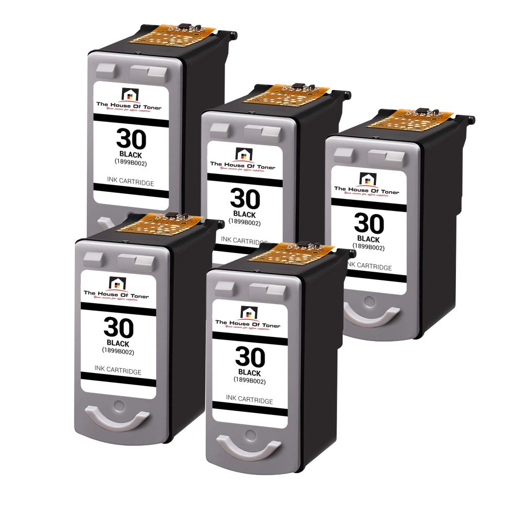 Compatible Toner Cartridge Replacement for CANON 1899B002AA (PG30) Black (11ML) 5-Pack Compatible Toner Cartridge Replacement for CANON 1899B002AA (PG30) Black (11ML) 5-Pack