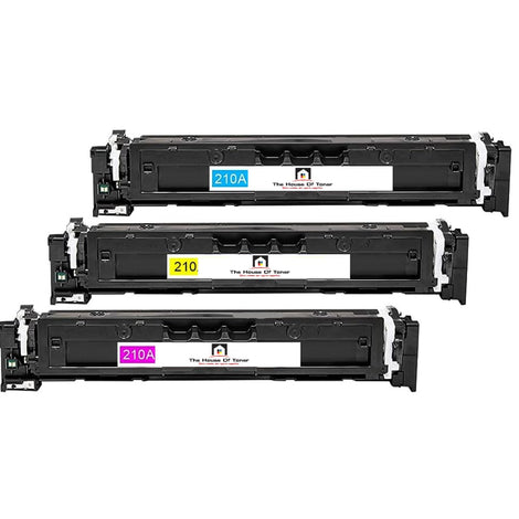 Compatible Toner Cartridge Replacement for HP W2103A, W2101A, W2102A (210A) Magenta, Cyan, Yellow (1.8K YLD) 3-Pack