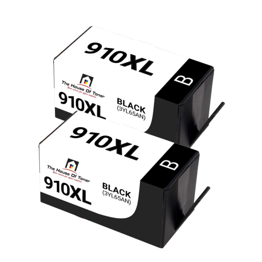Compatible Ink Cartridge Replacement For HP 3YL65AN (910XL) Black (825 YLD) 2-Pack Compatible Ink Cartridge Replacement For HP 3YL65AN (910XL) Black (825 YLD) 2-Pack