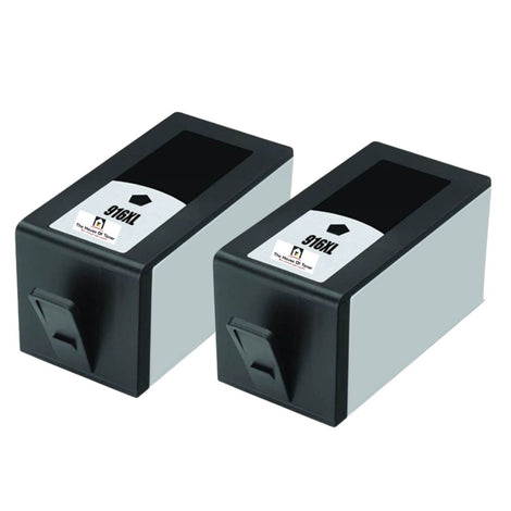 Compatible Ink Cartridge Replacement For HP 3YL66AN (916XL) Black (1.5K YLD) 2-Pack