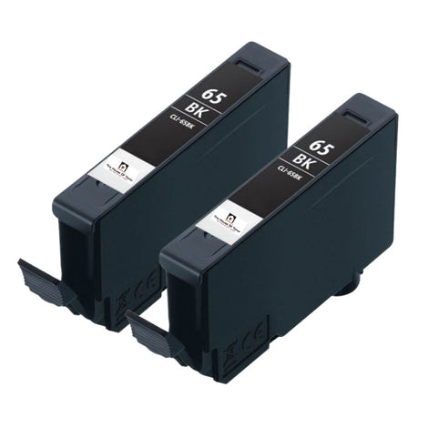 Compatible Ink Cartridge Replacement for CANON 4215C002 (CLI-65BK) Black (2-Pack)