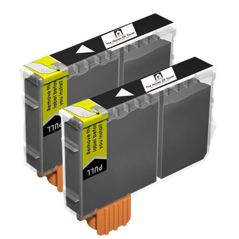 Compatible Ink Cartridge Replacement For CANON 4705A003 (BCI-6BK) Black (12ML) 2-Pack