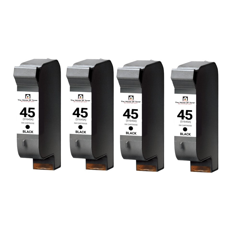 Compatible Ink Cartridge Replacement for HP 51645A (45) Black (4-Pack) Compatible Ink Cartridge Replacement for HP 51645A (45) Black (4-Pack)