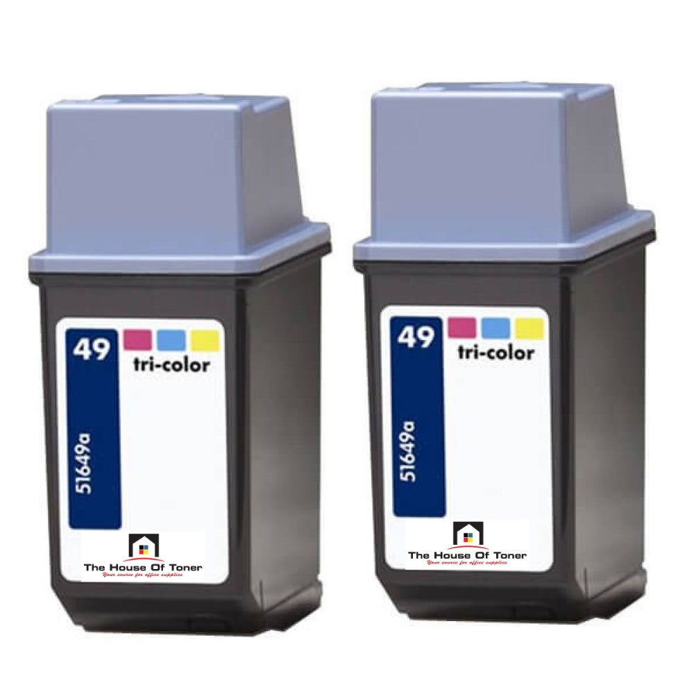 Compatible Ink Cartridge Replacement for HP 51649A (49) Tri-Color (25ML) 2-Pack Compatible Ink Cartridge Replacement for HP 51649A (49) Tri-Color (25ML) 2-Pack