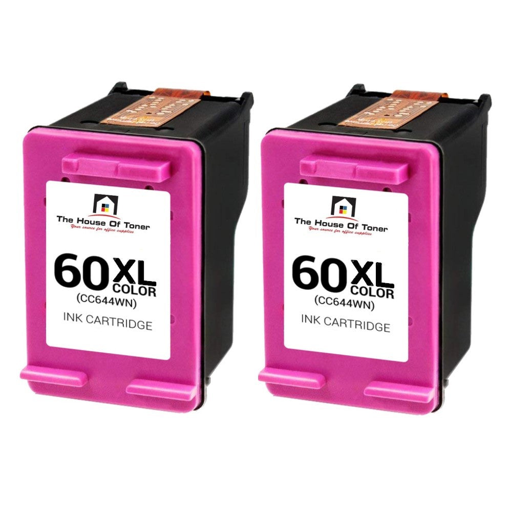 Compatible Ink Cartridge Replacement for HP CC644WN (60XL) Tri-Color (450 YLD) 2-Pack Compatible Ink Cartridge Replacement for HP CC644WN (60XL) Tri-Color (450 YLD) 2-Pack