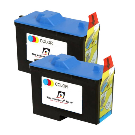 Compatible Ink Cartridge Replacement For DELL 7Y745 (Tri-Color) 109 Pages (2-Pack)