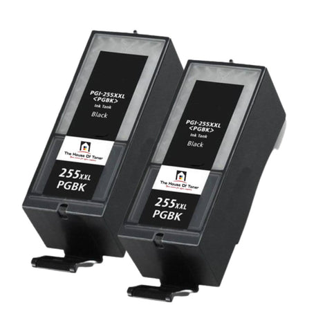 Compatible Ink Cartridge Replacement For CANON 8050B001 (PGI-255XXL, PG-255XXL) Extra High Yield Black (800 YLD) 2-Pack
