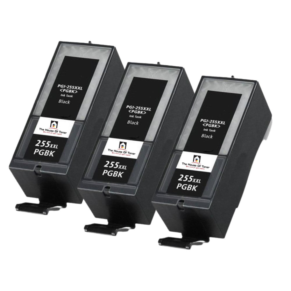 Compatible Ink Cartridge Replacement For CANON 8050B001 (PGI-255XXL, PG-255XXL) Extra High Yield Black (800 YLD) 3-Pack Compatible Ink Cartridge Replacement For CANON 8050B001 (PGI-255XXL, PG-255XXL) Extra High Yield Black (800 YLD) 3-Pack