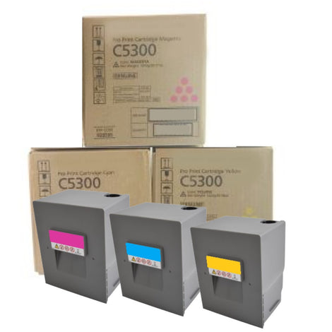 Ricoh 828598, 828599, 828600 (Cyan, Yellow, Magenta) 26K YLD (3-Pack) Genuine