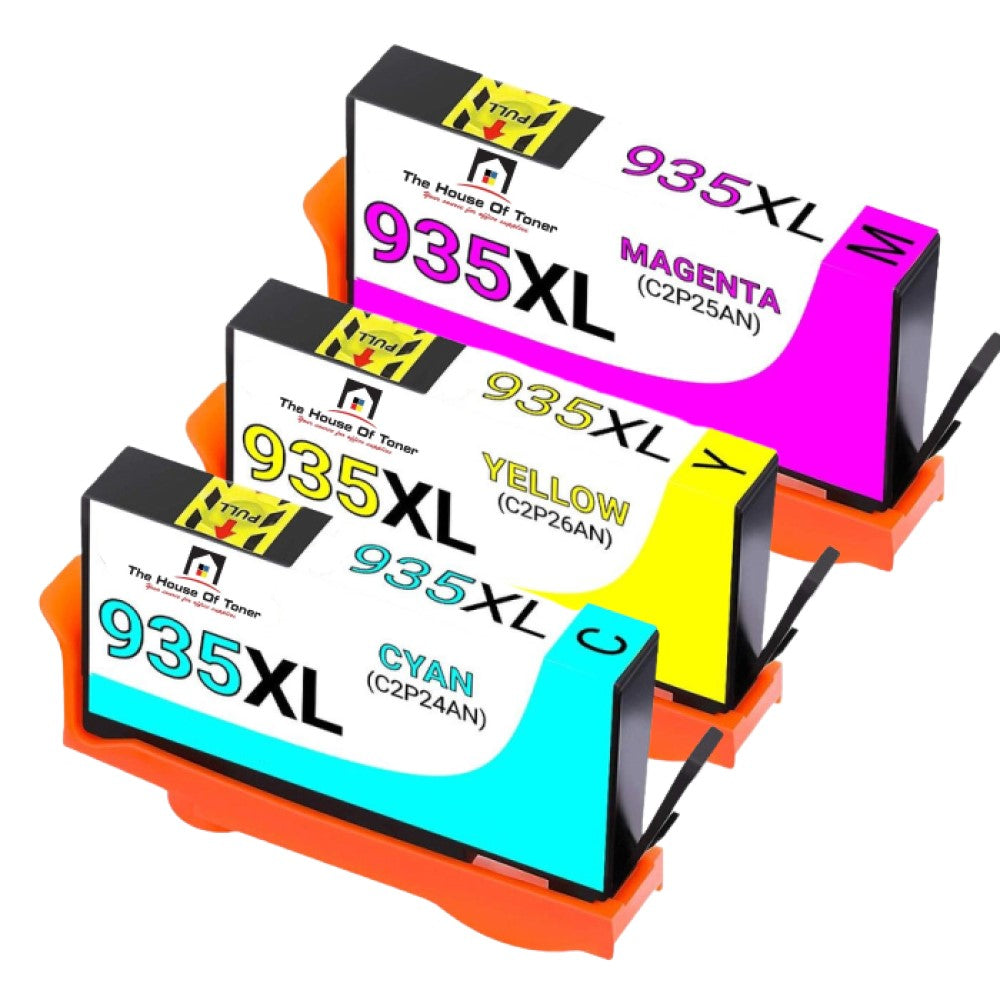 Compatible Ink Cartridge Replacement for HP C2P24AN, C2P25AN, C2P26AN (935XL) High Yield Cyan, Magenta, Yellow (825 YLD) 3-Pack Compatible Ink Cartridge Replacement for HP C2P24AN, C2P25AN, C2P26AN (935XL) High Yield Cyan, Magenta, Yellow (825 YLD) 3-Pack
