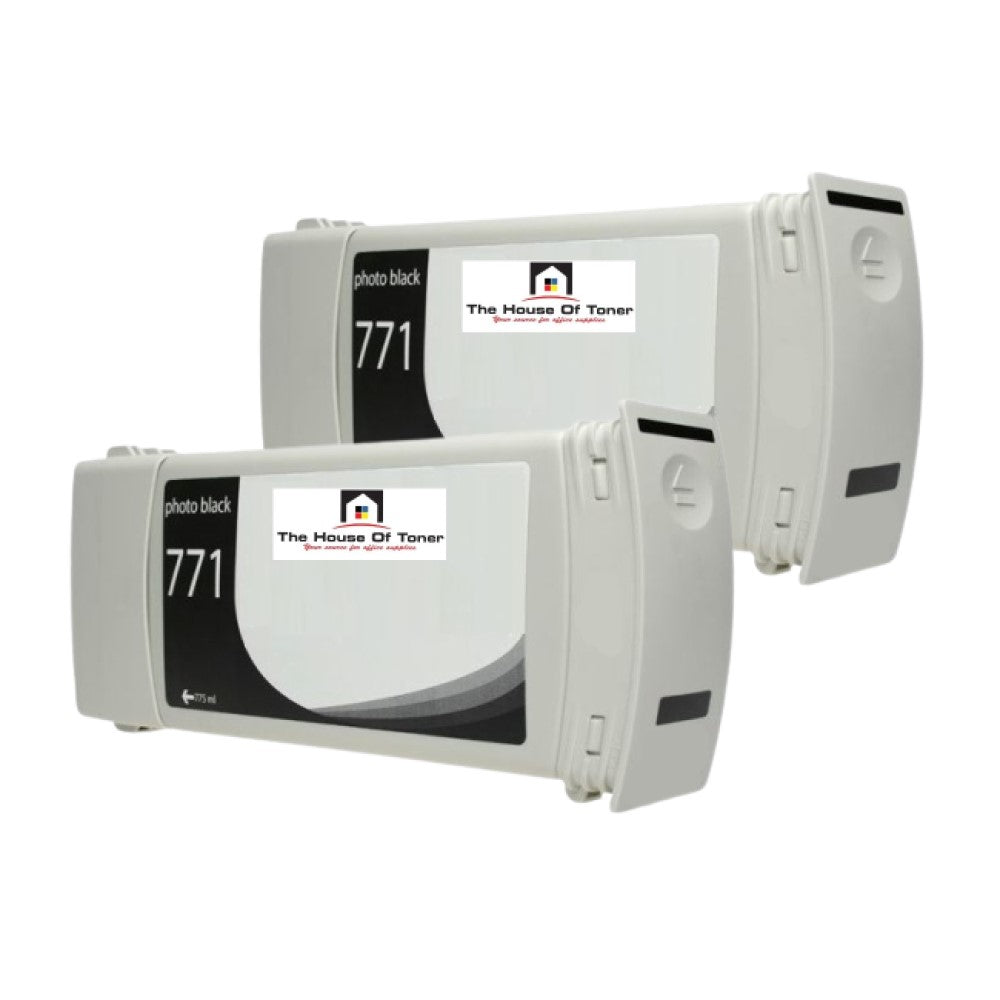 Compatible Ink Cartridge Replacement For HP B6Y21A (CE043A, 771, 771A) Photo Black (775ML YLD) 2-Pack Compatible Ink Cartridge Replacement For HP B6Y21A (CE043A, 771, 771A) Photo Black (775ML YLD) 2-Pack