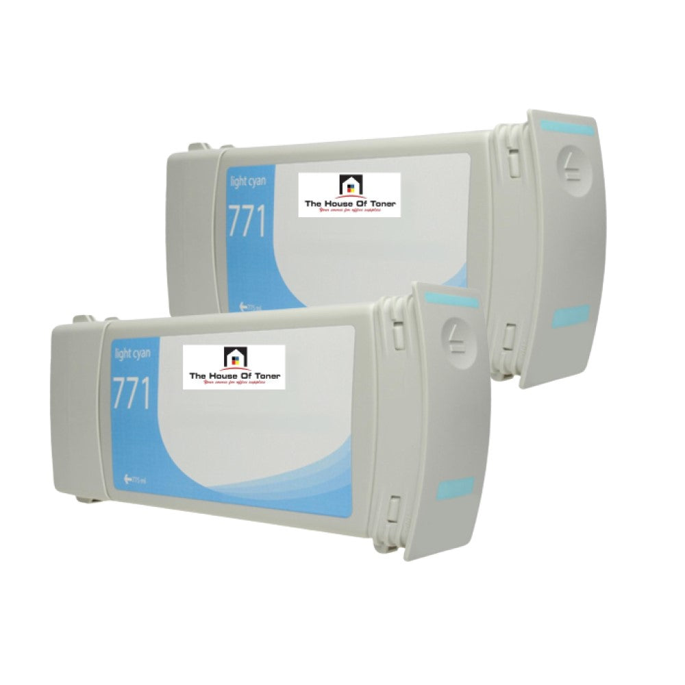 Compatible Ink Cartridge Replacement For HP B6Y20A (CE042A, 771, 771A) Light Cyan (775ML YLD) 2-Pack Compatible Ink Cartridge Replacement For HP B6Y20A (CE042A, 771, 771A) Light Cyan (775ML YLD) 2-Pack
