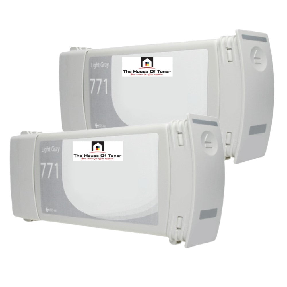 Compatible Ink Cartridge Replacement For HP B6Y22A (CE044A, 771, 771A) Light Gray (775ML YLD) 2-Pack Compatible Ink Cartridge Replacement For HP B6Y22A (CE044A, 771, 771A) Light Gray (775ML YLD) 2-Pack