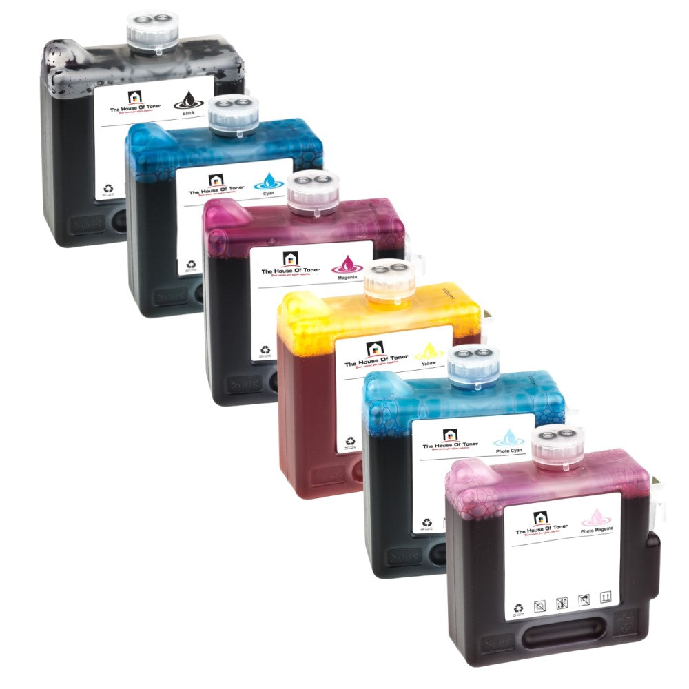 Compatible Ink Cartridge Replacement For CANON 8368A001, 8369A001, 8370A001, 8367A001, 8371A001, 8372A001 (BCI-1421C, M, Y, BK, PC, PM) Cyan, Magenta, Yellow, Black, Photo Cyan, Photo Magenta (330 ML) 6-Pack