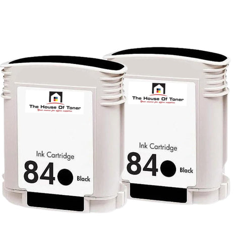 Compatible Ink Cartridge Replacement For HP C5016A (84) Black (69ML) 2-Pack