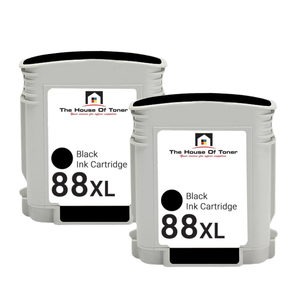 Compatible Ink Cartridge Replacement for HP C9396AN (88) High Yield Black (2.4K YLD) 2-Pack Compatible Ink Cartridge Replacement for HP C9396AN (88) High Yield Black (2.4K YLD) 2-Pack