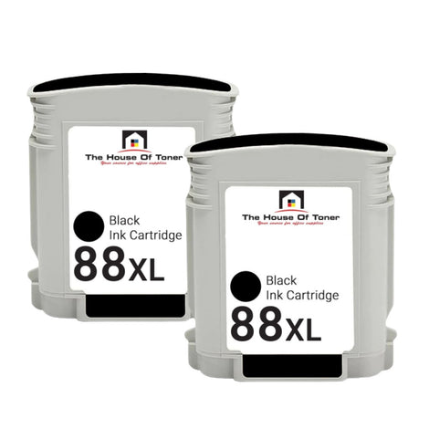 Compatible Ink Cartridge Replacement for HP C9396AN (88) High Yield Black (2.4K YLD) 2-Pack
