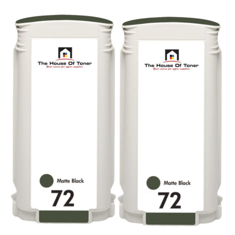 Compatible Ink Cartridge Replacement for HP C9403A (72) Matte Black (130 ML) 2-Pack