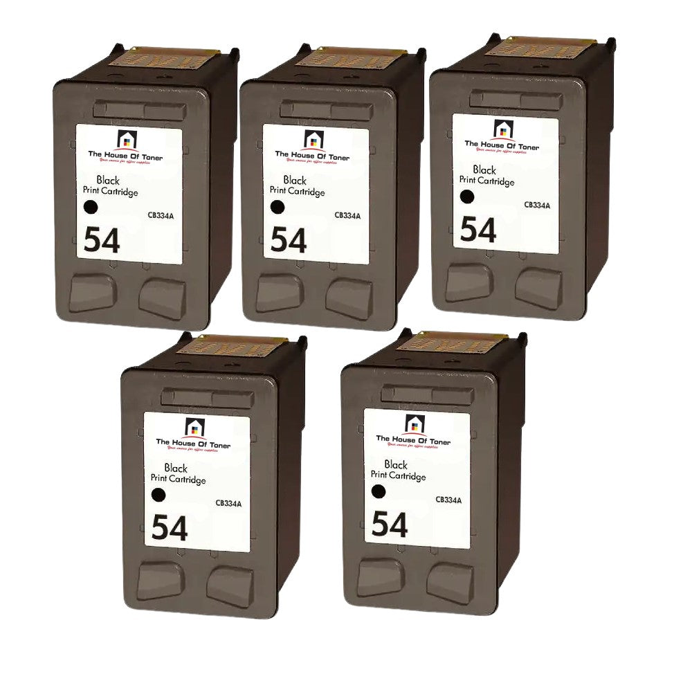 Compatible Ink Cartridge Replacement For HP CB334AN (54) Black (600 YLD) 5-Pack Compatible Ink Cartridge Replacement For HP CB334AN (54) Black (600 YLD) 5-Pack