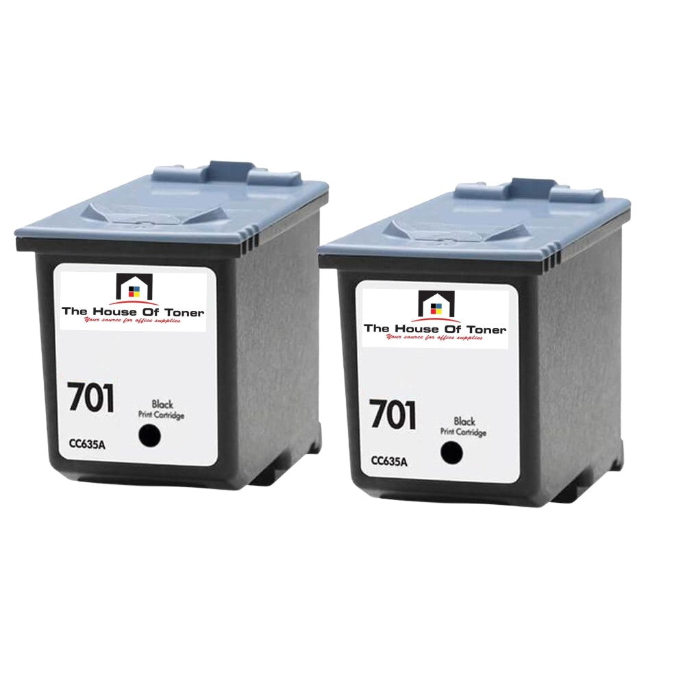 Compatible Ink Cartridge Replacement For HP CC635WN (701) Black (350 YLD) 2-Pack Compatible Ink Cartridge Replacement For HP CC635WN (701) Black (350 YLD) 2-Pack