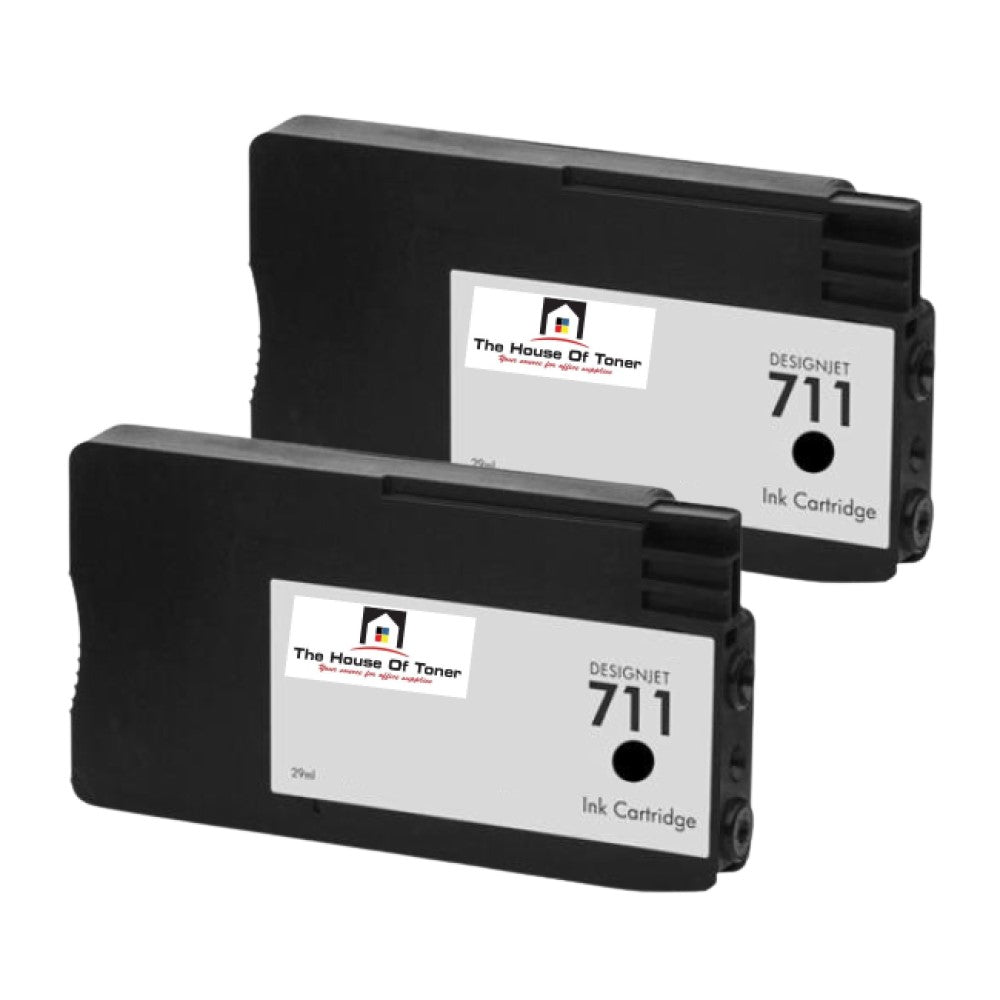 Compatible Ink Cartridge Replacement For HP CZ133A (711) Black (80ML) 2-Pack Compatible Ink Cartridge Replacement For HP CZ133A (711) Black (80ML) 2-Pack