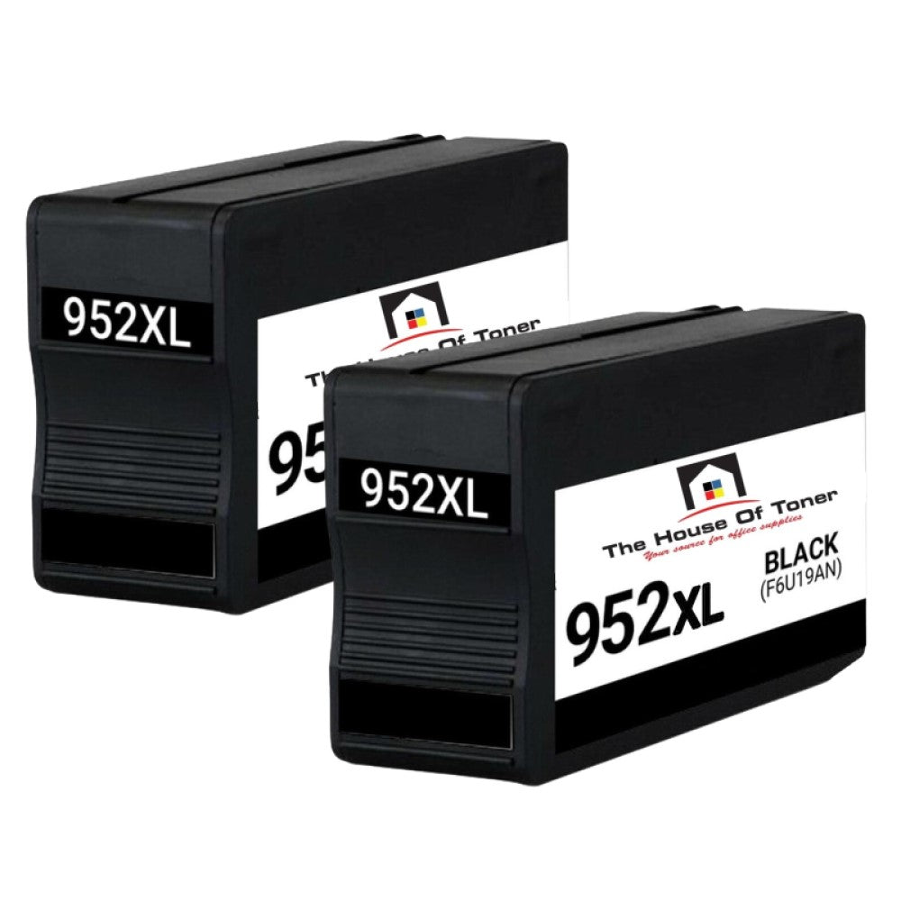 Compatible Ink Cartridge Replacement for HP F6U19AN (952XL) High Yield Black (2K YLD) 2-Pack Compatible Ink Cartridge Replacement for HP F6U19AN (952XL) High Yield Black (2K YLD) 2-Pack