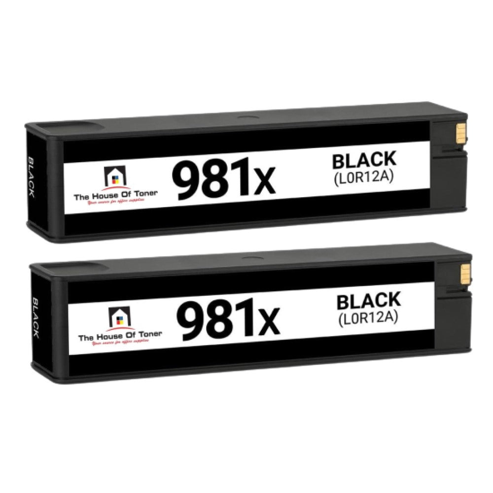 Compatible Ink Cartridge Replacement for HP L0R12A (981XL) High Yield Black (11K YLD) 2-Pack Compatible Ink Cartridge Replacement for HP L0R12A (981XL) High Yield Black (11K YLD) 2-Pack