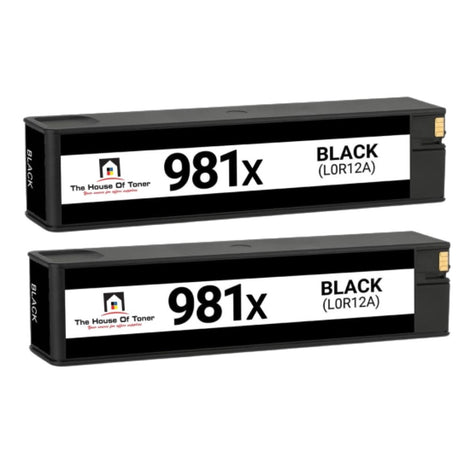 Compatible Ink Cartridge Replacement for HP L0R12A (981XL) High Yield Black (11K YLD) 2-Pack