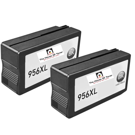Compatible Ink Cartridge Replacement for HP L0R39AN (956XL) High Black (3K YLD) 2-Pack