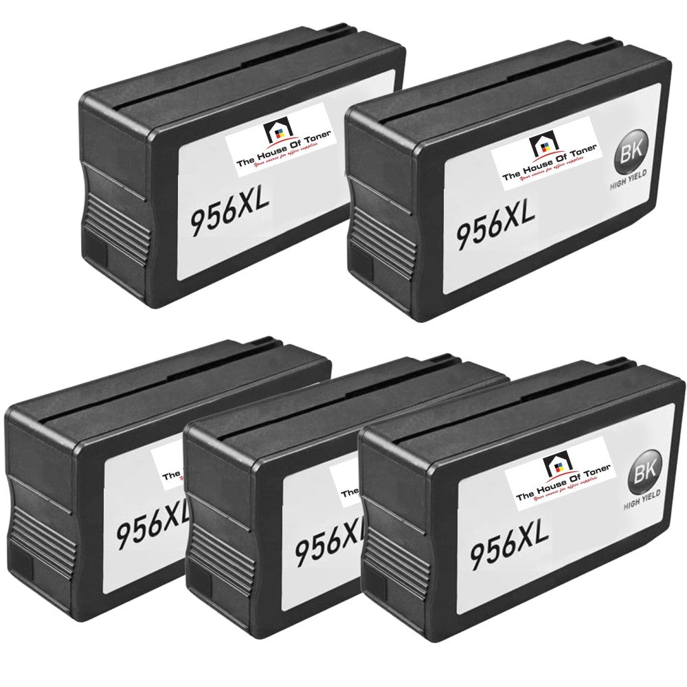 Compatible Ink Cartridge Replacement for HP L0R39AN (956XL) High Black (3K YLD) 5-Pack Compatible Ink Cartridge Replacement for HP L0R39AN (956XL) High Black (3K YLD) 5-Pack