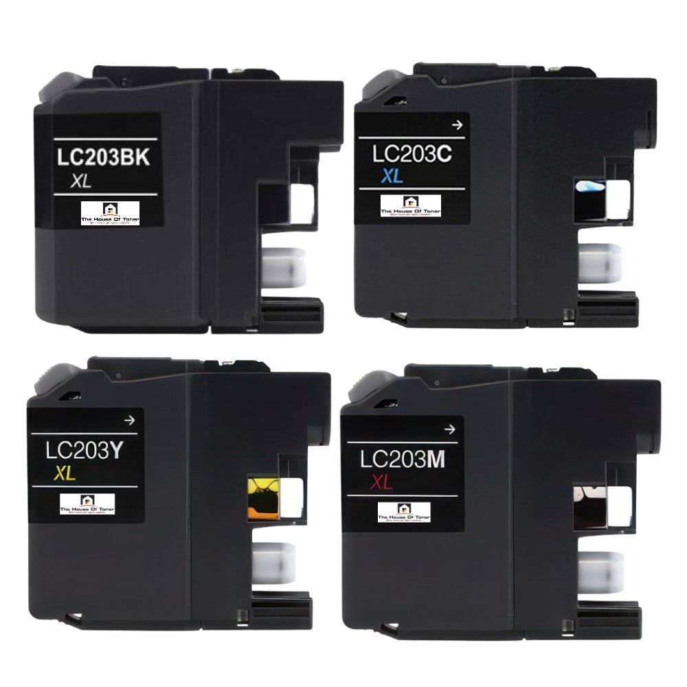Compatible Ink Cartridge Replacement for BROTHER LC203M, LC203C, LC203Y, LC203BK (LC-203M, LC203Y, LC203C, LC203BK XL) Magenta, Cyan, Yellow, Black (550 YLD) 4-Pack Compatible Ink Cartridge Replacement for BROTHER LC203M, LC203C, LC203Y, LC203BK (LC-203M, LC203Y, LC203C, LC203BK XL) Magenta, Cyan, Yellow, Black (550 YLD) 4-Pack