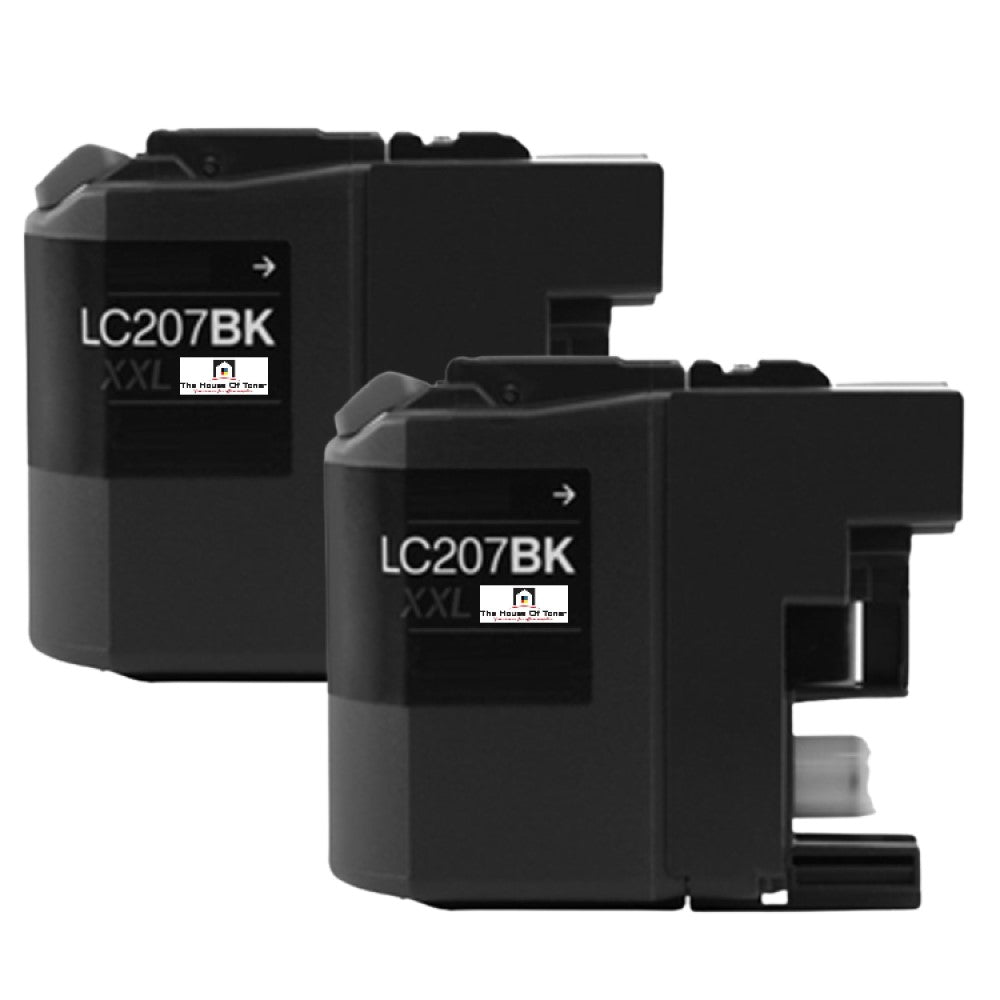 Compatible Ink Cartridge Replacement for BROTHER LC207BK (LC-207BK XXL) Black (1.2K YLD) 2-Pack Compatible Ink Cartridge Replacement for BROTHER LC207BK (LC-207BK XXL) Black (1.2K YLD) 2-Pack
