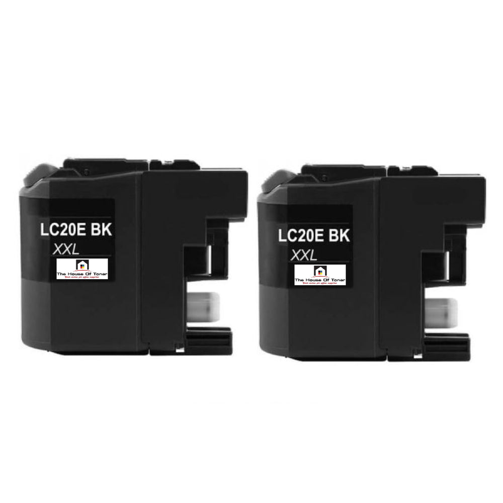 Compatible Ink Cartridge Replacement for BROTHER LC20EBK (LC-20EBK) Black (2.4K YLD) 2-Pack Compatible Ink Cartridge Replacement for BROTHER LC20EBK (LC-20EBK) Black (2.4K YLD) 2-Pack