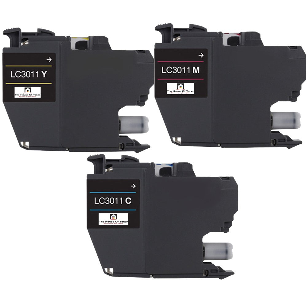 Compatible Ink Cartridge Replacement for BROTHER LC3011C, LC3011M, LC3011Y (LC-3011C, LC-3011M, LC-3011Y) Cyan, Magenta, Yellow (200 YLD) 3-Pack Compatible Ink Cartridge Replacement for BROTHER LC3011C, LC3011M, LC3011Y (LC-3011C, LC-3011M, LC-3011Y) Cyan, Magenta, Yellow (200 YLD) 3-Pack