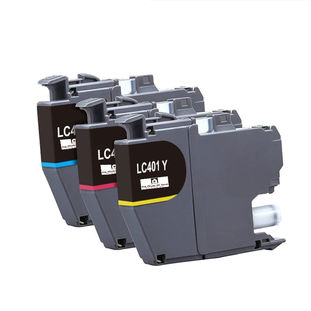Compatible Ink Cartridge Replacement for BROTHER LC401C, LC401M, LC401Y (LC-401C, LC-401M, LC-401Y) Cyan, Magenta, Yellow (200 YLD) 3-Pack Compatible Ink Cartridge Replacement for BROTHER LC401C, LC401M, LC401Y (LC-401C, LC-401M, LC-401Y) Cyan, Magenta, Yellow (200 YLD) 3-Pack