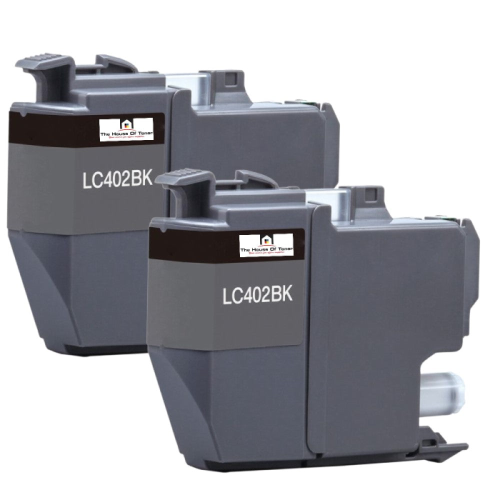 Compatible Ink Cartridge Replacement for BROTHER LC402BK (LC-402BK) Black (550 YLD) 2-Pack Compatible Ink Cartridge Replacement for BROTHER LC402BK (LC-402BK) Black (550 YLD) 2-Pack