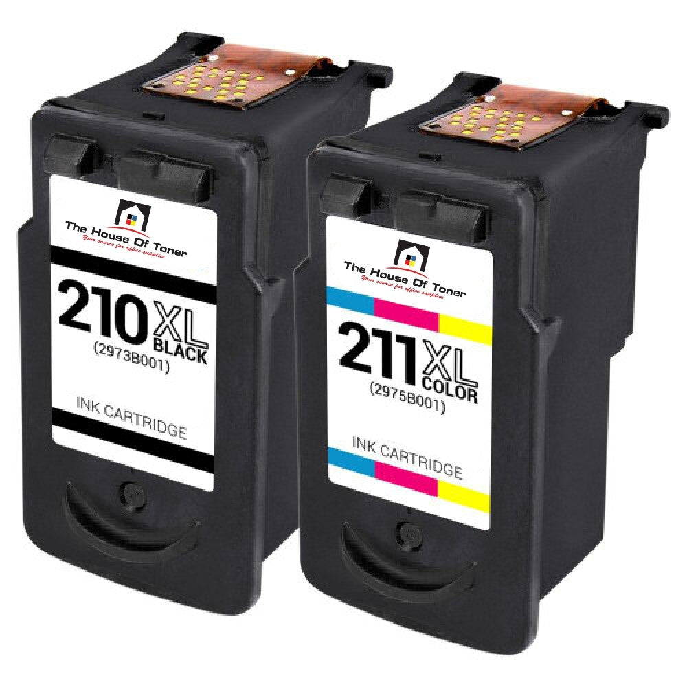 Compatible Ink Cartridge Replacement for CANON 2973B001, 2975B001 (PG-210XL & CL-211XL) Black (400 YLD) , Tri-Color (350 YLD) 2-Pack Compatible Ink Cartridge Replacement for CANON 2973B001, 2975B001 (PG-210XL & CL-211XL) Black (400 YLD) , Tri-Color (350 YLD) 2-Pack