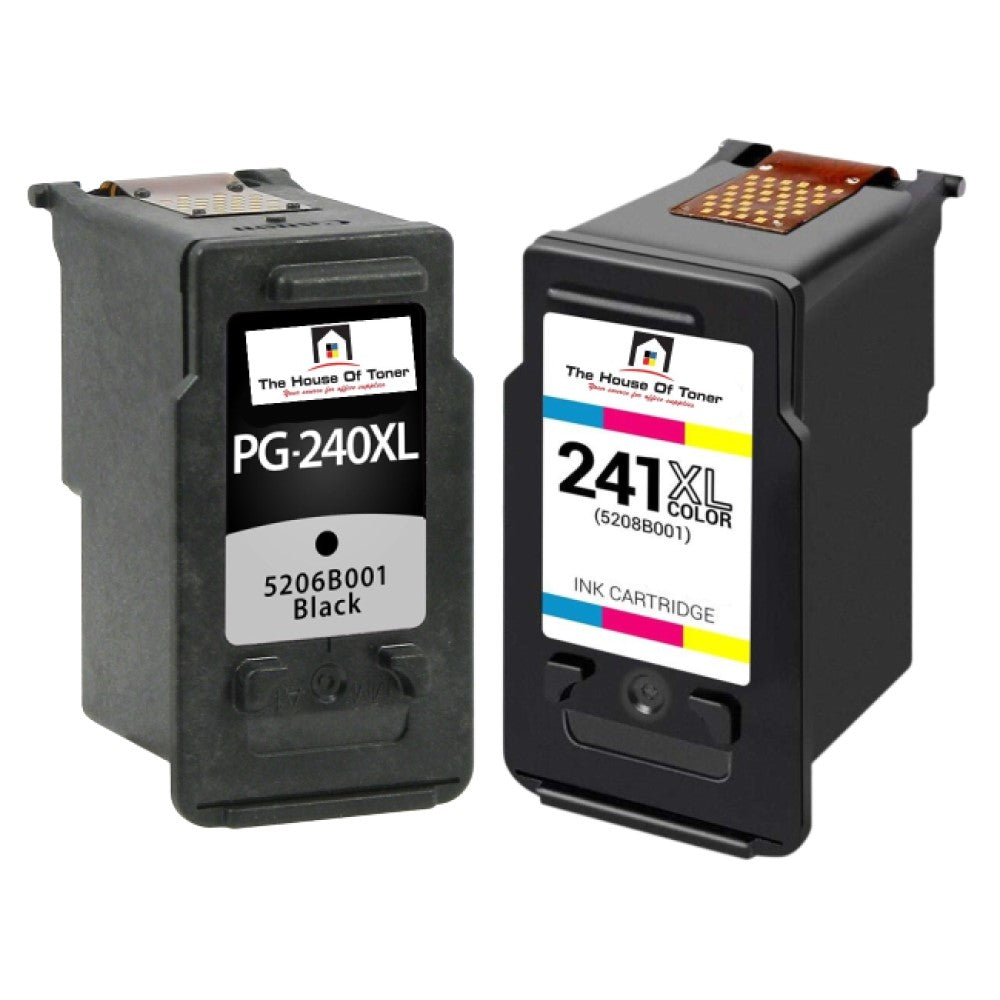 Compatible Ink Cartridge Replacement For CANON 5208B001, 5206B001 (CL-241XL & PG-240XL); Tri-Color (400YLD) Black (300 YLD) 2-Pack Compatible Ink Cartridge Replacement For CANON 5208B001, 5206B001 (CL-241XL & PG-240XL); Tri-Color (400YLD) Black (300 YLD) 2-Pack