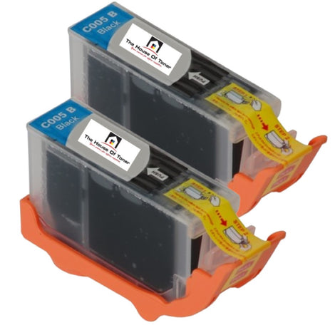 Compatible Ink Cartridge Replacement For CANON 0628B002 (PGI-5BK) Black (500 YLD) 2-Pack