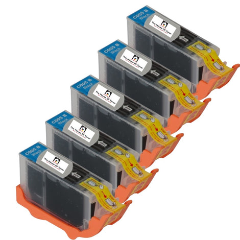 Compatible Ink Cartridge Replacement For CANON 0628B002 (PGI-5BK) Black (500 YLD) 5-Pack