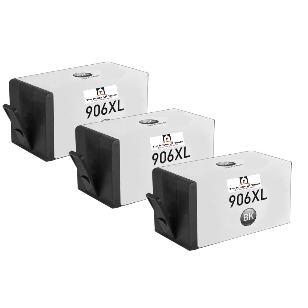 Compatible Ink Cartridge Replacement For HP T6N18AM (906XL) Black (1.5K YLD) 3-Pack Compatible Ink Cartridge Replacement For HP T6N18AM (906XL) Black (1.5K YLD) 3-Pack